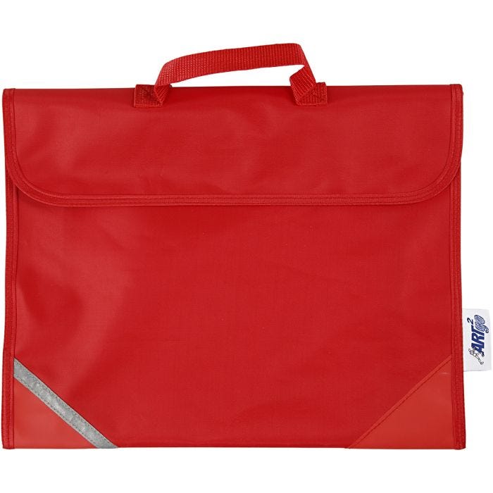 School Bag, D. 9 cm, size 36x29 cm, red, 1 pc