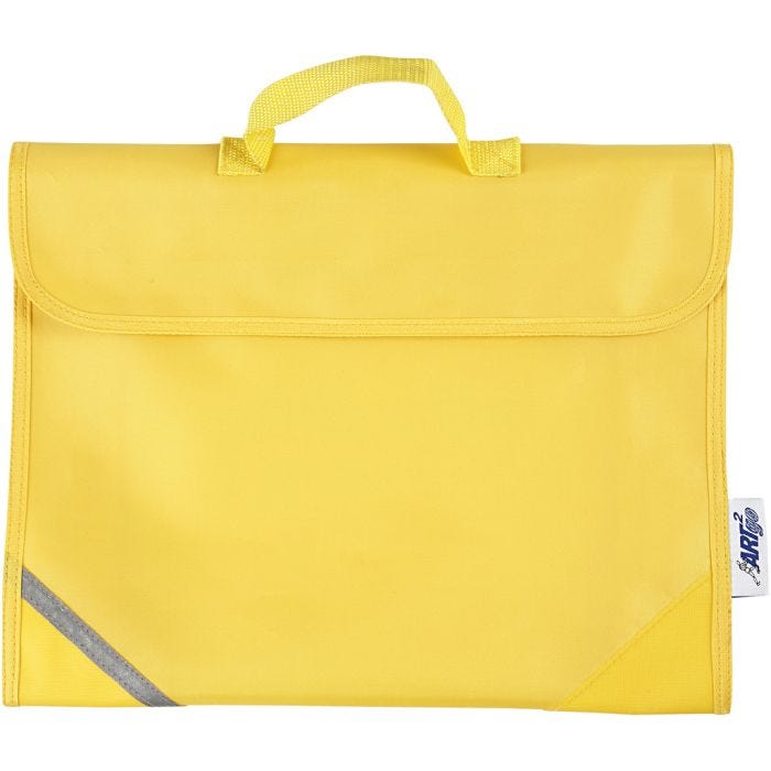 School Bag, D. 9 cm, size 36x29 cm, yellow, 1 pc