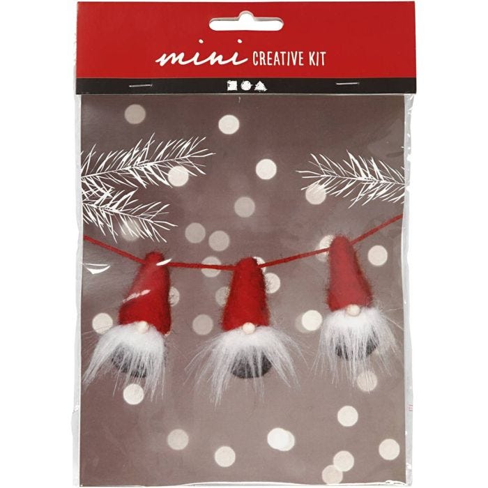 Mini Craft Kit, Nosy elves on a string, H: 6 cm, 1 pack