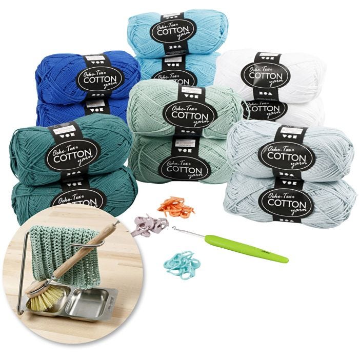 Kits – Crocheting, aqua, 1 set