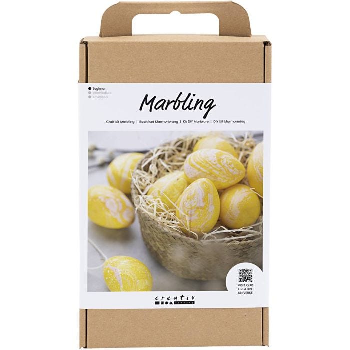 Craft Kit Marbling, rose, yellow, 1 pack