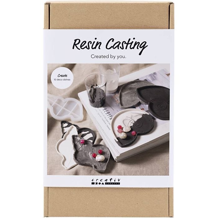 Craft Kit Resin Casting, Conch, black, white, 1 pack
