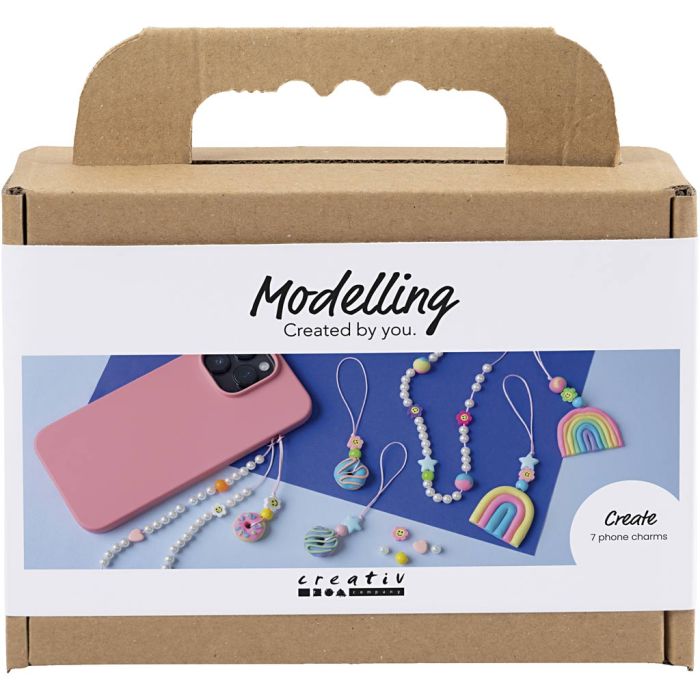 Mini Craft Kit Modelling, Mobile charm, assorted colours, 1 pack