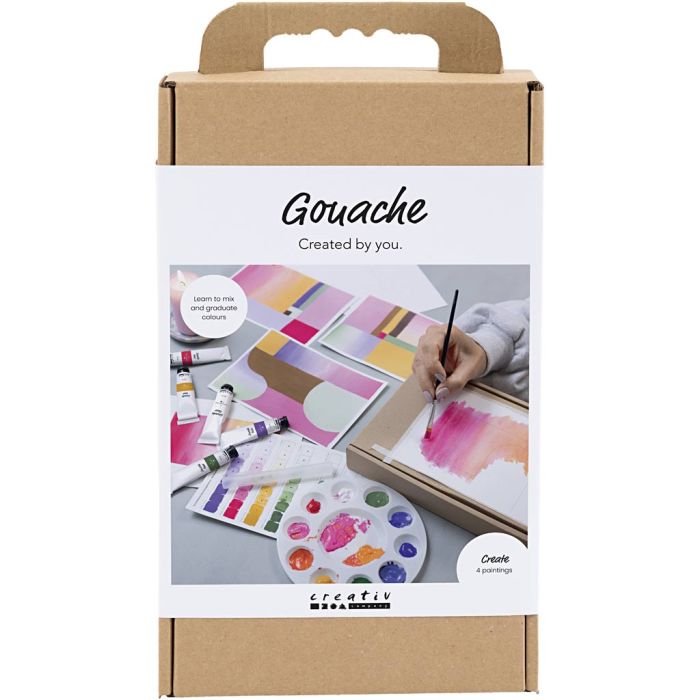 Craft Kit Gouache , Paintings, assorted colours, 1 pack