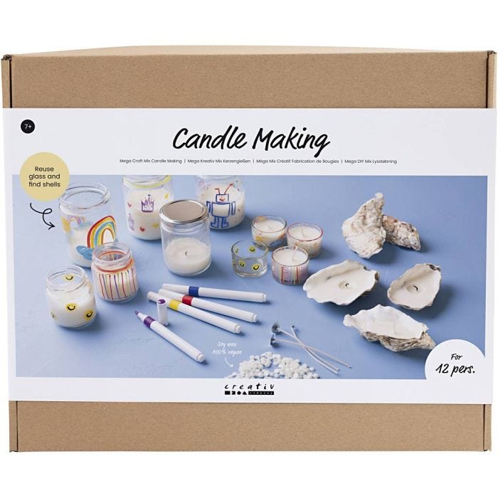 Mega Craft Mix Candle Making, Tea light candle holders, 1 pack