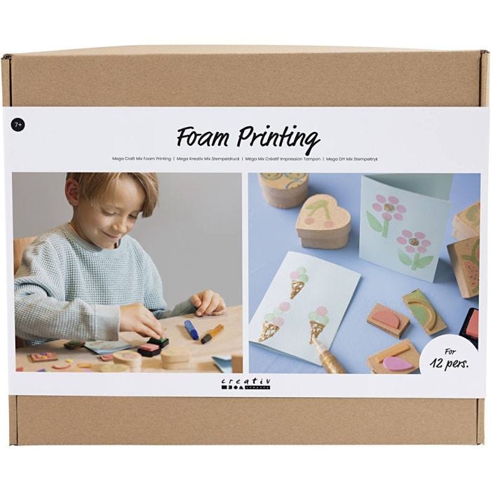 Mega Craft Mix Foam Printing, Cards and boxes, 1 pack