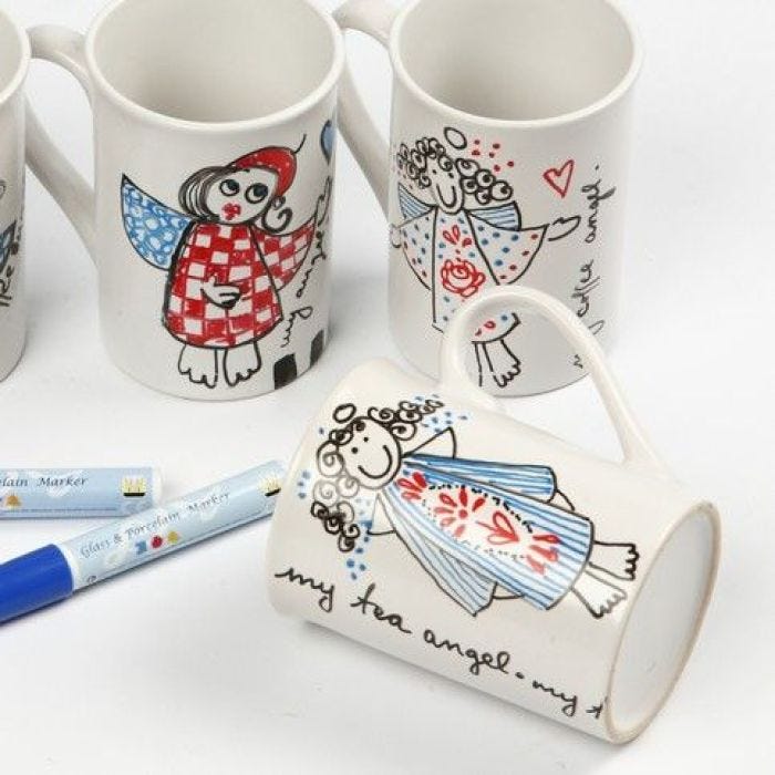 Decorated Porcelain Mug