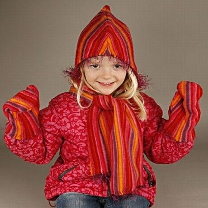 Fleece Hat, Scarf and Mittens