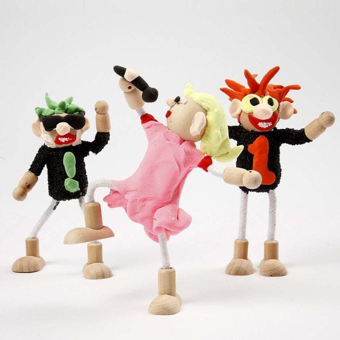 Rock Stars made from Flexi Figures and Silk Clay