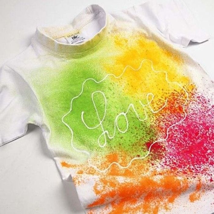 A T-Shirt with Spray Paint