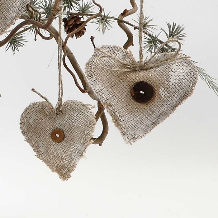 Jute Hearts with Plus Color