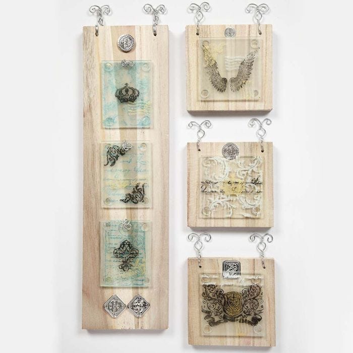 Wood Icons with Glass Plates