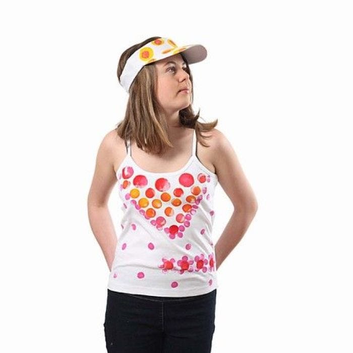 A Sun Top and a Sun Visor with Dots