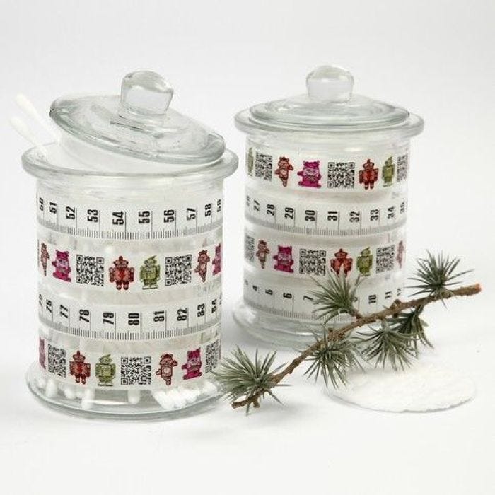 Glass Jars with Masking Tape