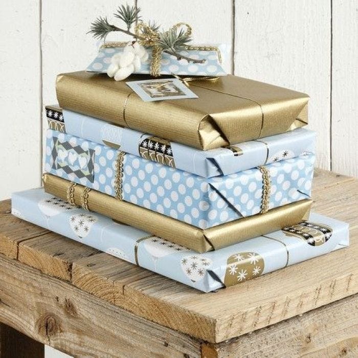 Gifts in Blues and Gold