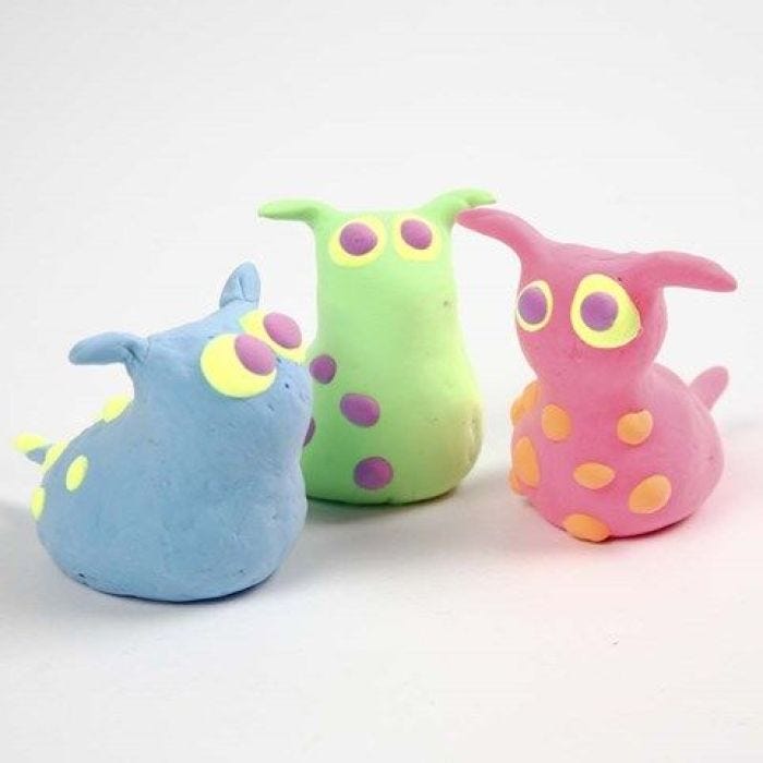 Imaginary Animals made from Silk Clay