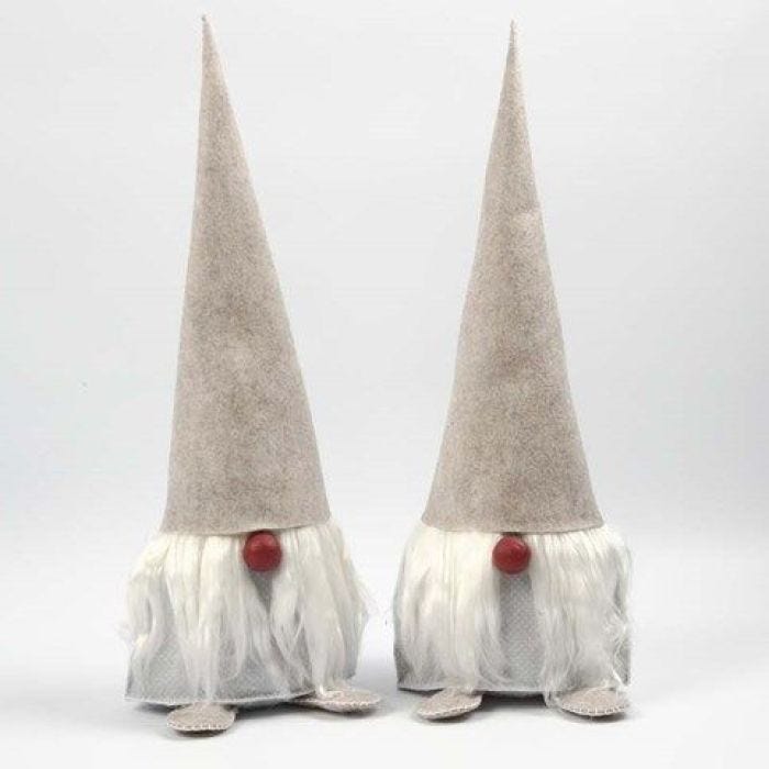 Large Felted Pixies with a Beard made from Raw Silk