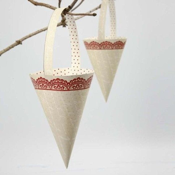 A Punched-Out Cone made from Vivi Gade Design Paper