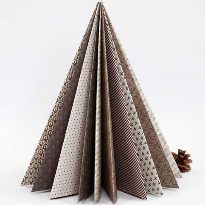 A folded Christmas Tree made from Vivi Gade Design Paper