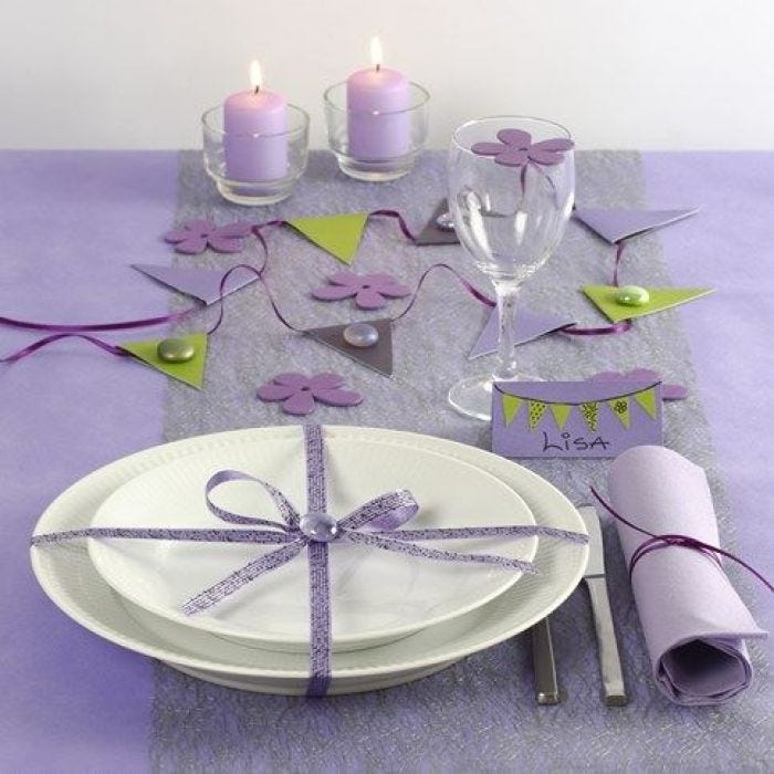 Purple Table Decorations