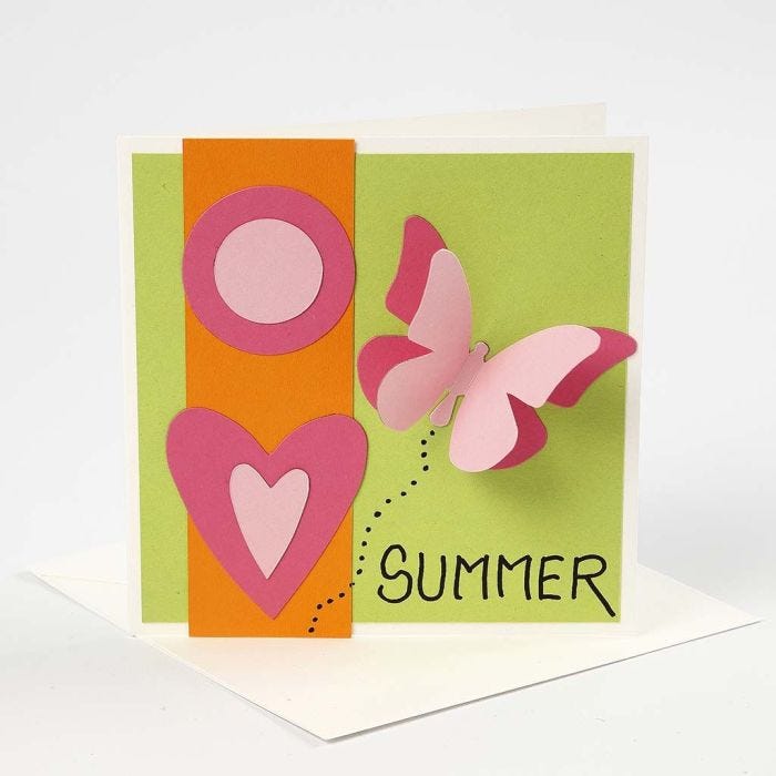 A Greeting Card with Shapes made using a Template on the Big Shot Die-Cutting Machine