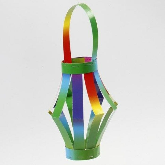 A Lantern made from Rainbow Card