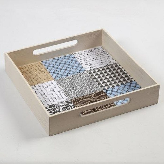 A Tray with Vivi Gade Design Paper Tiles