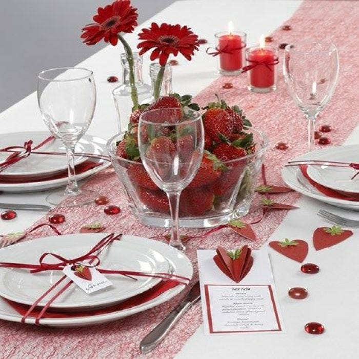 Menu Card & Place Card with 3D Strawberries from textured Paper