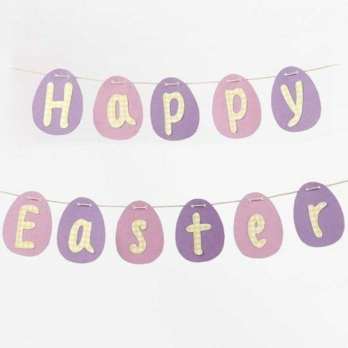 Card Eggs and Letters Bunting