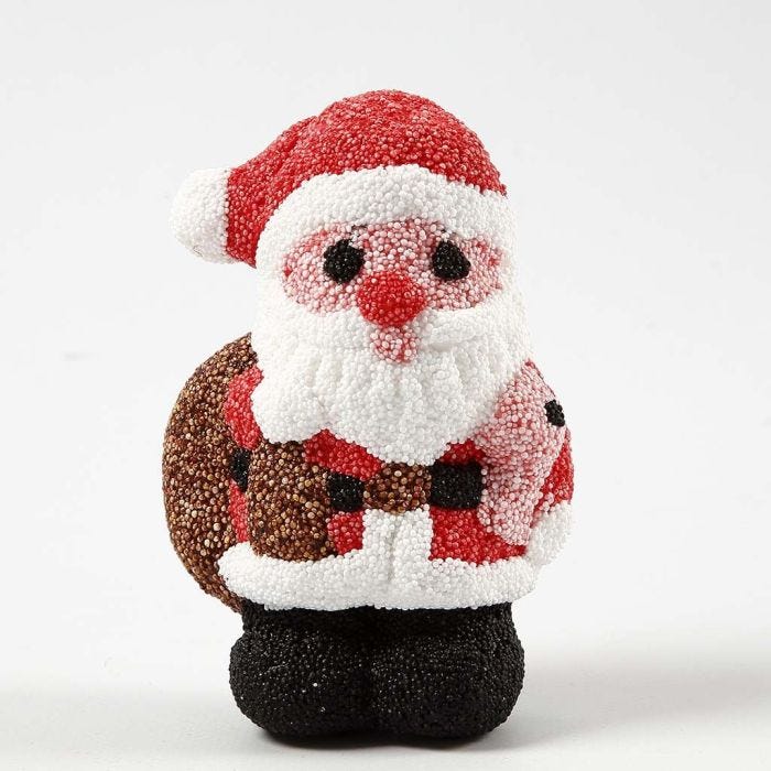 A Polystyrene Father Christmas covered with Foam Clay