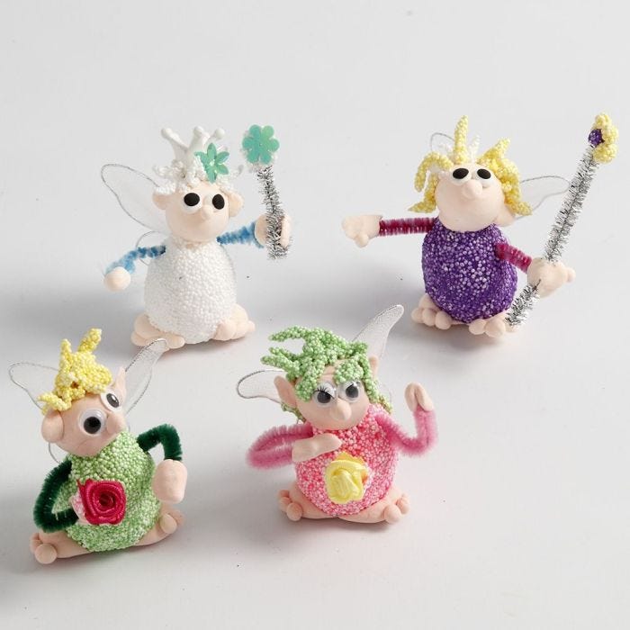 Polystyrene Figures with Foam Clay  and Silk Clay