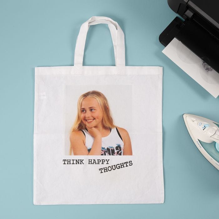 A Photo transferred onto a Shopping Bag using Transfer Paper