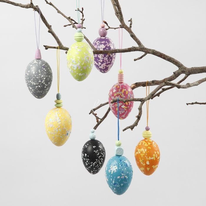 Plastic Eggs with a Terrazzo Look