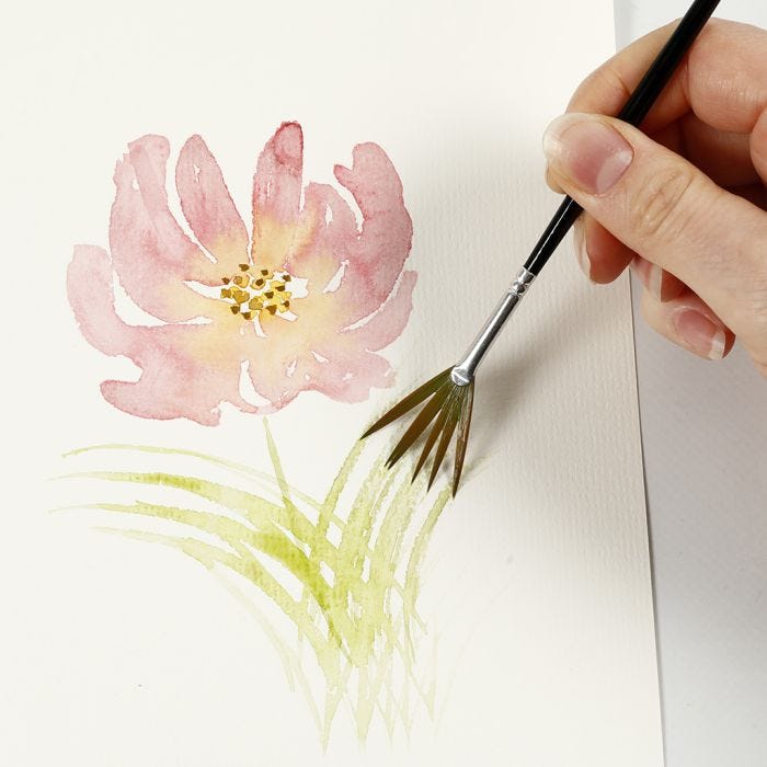 How to paint watercolours with light brush strokes