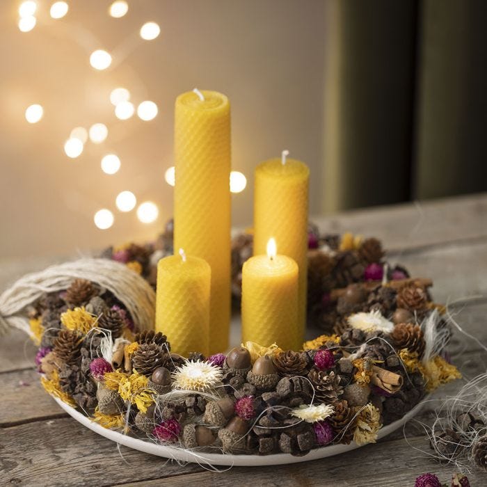 Wreath with natural decorations