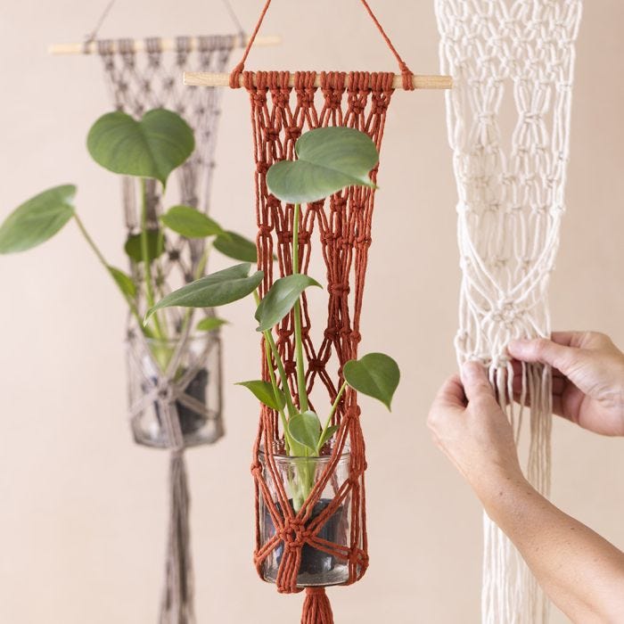 Macrame flower hanger