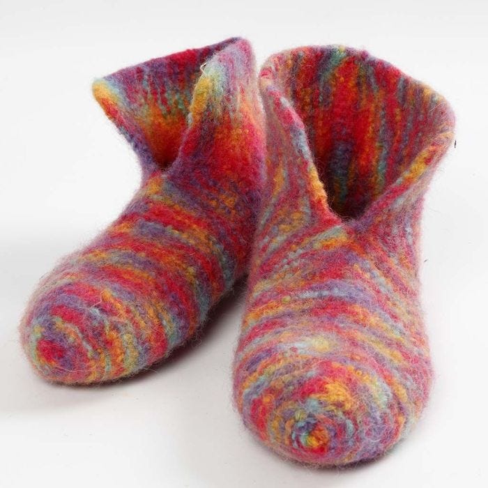 Knitted, Felted Slippers