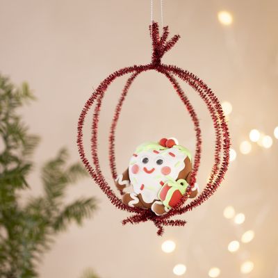 Christmas decoration with Silk Clay® gingerbread heart