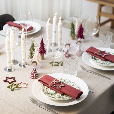Homemade Christmas table decorations