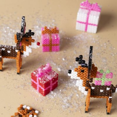 3D reindeer and fused bead Christmas gifts