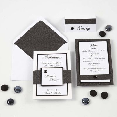 A black and white Invitation