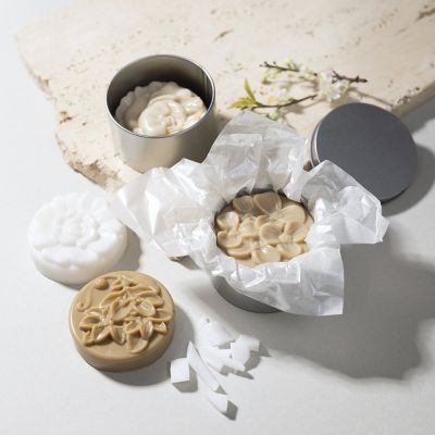 Shea butter soap in metal tin