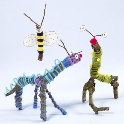 Animals and insects made from twigs