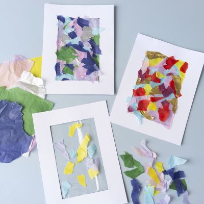 Abstract picture with tissue paper