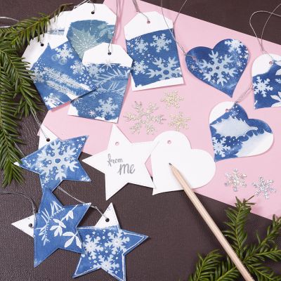 Cyanotype gift tags