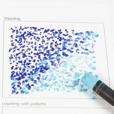 How to use the stippling technique with oil pastels