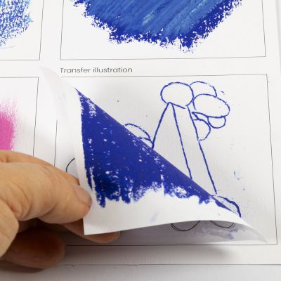 How to transfer an oil pastel design