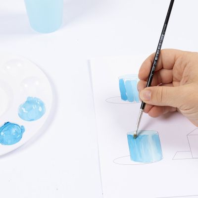 How to create 3D and shadow effects with gouache paint