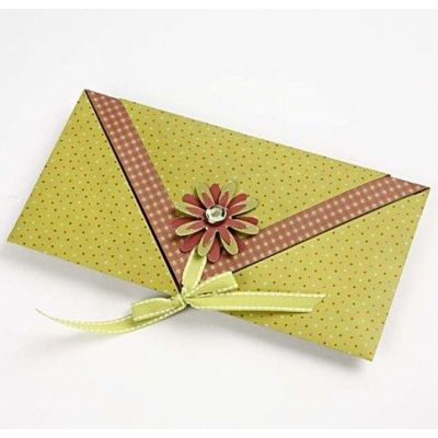 A folded envelope card