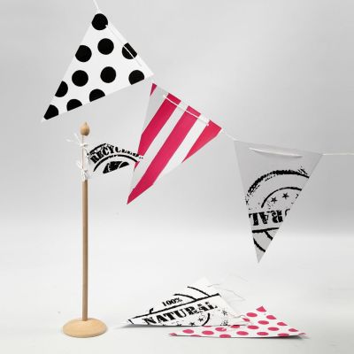 Bunting with Screen Stencil Prints